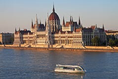 Parliament in evening light, Budapest Royalty Free Stock Images Parliament in evening light, Budapest Royalty Free Stock Images