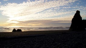 PARQUE NACIONAL OLÍMPICO, EUA, o 3 de outubro de 2014 - Ruby Beach perto de Seattle - Washington Fotografia de Stock Royalty Free PARQUE NACIONAL OLÍMPICO, EUA, o 3 de outubro de 2014 - Ruby Beach perto de Seattle - Washington Fotografia de Stock Royalty Free
