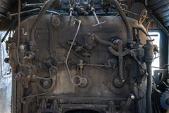 Part of the railway abandoned steam locomotive depot rusty old remnants. Steam boiler royalty free stock photography Part of the railway abandoned steam locomotive depot rusty old remnants. Steam boiler royalty free stock photography