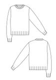 Parte anteriore e parte posteriore tecniche di schizzo del maglione royalty illustrazione gratis Parte anteriore e parte posteriore tecniche di schizzo del maglione royalty illustrazione gratis