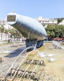 Parte posteriore della parte anteriore di mare sottomarina elettrica di Peral Cartegena immagini stock Parte posteriore della parte anteriore di mare sottomarina elettrica di Peral Cartegena immagini stock