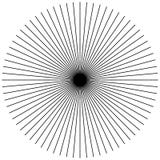 Parte radial, irradiando líneas finas rectas Blanco y negro circular libre illustration Parte radial, irradiando líneas finas rectas Blanco y negro circular libre illustration
