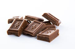Partes do chocolate fotos de stock Partes do chocolate fotos de stock