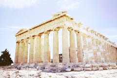 Parthenon in Athene royalty-vrije stock foto's Parthenon in Athene royalty-vrije stock foto's