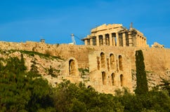 Parthenon herodeion athens greece stock photo Parthenon herodeion athens greece stock photo