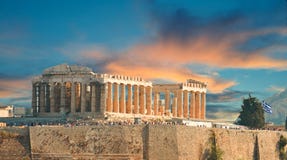 Parthenon i höstakropol i Aten Grekland Arkivbilder Parthenon i höstakropol i Aten Grekland Arkivbilder