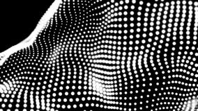 Particules blanches abstraites formant la texture abstraite sur le fond noir, boucle sans couture animation 3D a pointillé le mat illustration libre de droits Particules blanches abstraites formant la texture abstraite sur le fond noir, boucle sans couture animation 3D a pointillé le mat illustration libre de droits