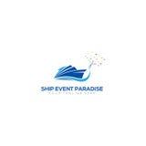 Partido Logo Design, logotipo del acontecimiento de la nave de Paradise de la nave ilustración del vector Partido Logo Design, logotipo del acontecimiento de la nave de Paradise de la nave ilustración del vector