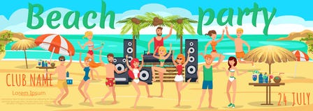 partie de plage Danses et boissons de la jeunesse sur la plage illustration de vecteur partie de plage Danses et boissons de la jeunesse sur la plage illustration de vecteur