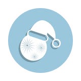 Party hat on christmas ball icon in badge style. One of New year collection icon can be used for UI, UX vector illustration Party hat on christmas ball icon in badge style. One of New year collection icon can be used for UI, UX vector illustration