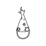 Party hat icon. Element of winter for mobile concept and web apps icon. Outline, thin line icon for website design and development stock illustration Party hat icon. Element of winter for mobile concept and web apps icon. Outline, thin line icon for website design and development stock illustration