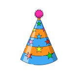 Party hat vector icon flat style isolated on white background royalty free illustration Party hat vector icon flat style isolated on white background royalty free illustration