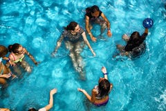 Party for teenagers AQUA MADFLOW at Russia, Kirov city, AquPark named Friendship on 19.08.2018 stock photo Party for teenagers AQUA MADFLOW at Russia, Kirov city, AquPark named Friendship on 19.08.2018 stock photo