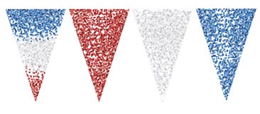 Partyjny girlanda set Trójboka kształta flaga Trzy kolorów confetti powierzchnia ilustracji Partyjny girlanda set Trójboka kształta flaga Trzy kolorów confetti powierzchnia ilustracji
