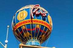 París, hotel y casino, cierre de Las Vegas del globo de Montgolfier para arriba, detalles imágenes de archivo libres de regalías París, hotel y casino, cierre de Las Vegas del globo de Montgolfier para arriba, detalles imágenes de archivo libres de regalías