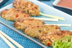 Pas mentionné ailleurs Nuong Xa - saucisses de proc hachées vietnamiennes Image stock Pas mentionné ailleurs Nuong Xa - saucisses de proc hachées vietnamiennes Image stock