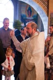 Pascua, ceremonia del rezo de la iglesia ortodoxa. Foto de archivo