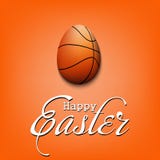 Pascua feliz Huevo bajo la forma de bola del baloncesto ilustración del vector Pascua feliz Huevo bajo la forma de bola del baloncesto ilustración del vector