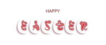 Pasen-kaart met het van letters voorzien wit stock illustratie Pasen-kaart met het van letters voorzien wit stock illustratie