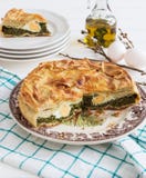 Pasqualina tart typical italian easter. royalty free stock photography Pasqualina tart typical italian easter. royalty free stock photography