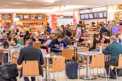 Passengers in the food court in airport Stock Photography Passengers in the food court in airport Stock Photography