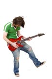 Passionate Guitar Player Playing His Guitar Royalty Free Stock Images