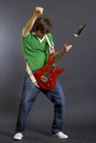 Passionate Guitar Player Playing His Guitar Stock Photo Passionate Guitar Player Playing His Guitar Stock Photo