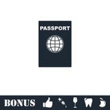 Passport icon flat stock illustration Passport icon flat stock illustration