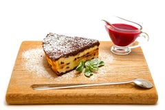 Pastel de queso de la cuajada con el chocolate fotografía de archivo Pastel de queso de la cuajada con el chocolate fotografía de archivo