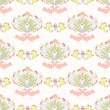 Pastelkleur Volksart birds en Bloemen vector illustratie Pastelkleur Volksart birds en Bloemen vector illustratie