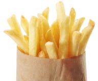 Patata - patatas fritas en un fondo blanco foto de archivo Patata - patatas fritas en un fondo blanco foto de archivo