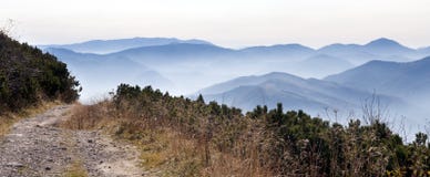 Path In Mountains Royalty Free Stock Images