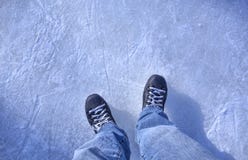 Patins d'hockey sur la glace photos stock Patins d'hockey sur la glace photos stock