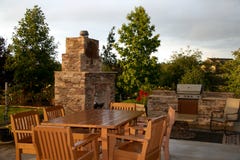 Patio y cooktop al aire libre
