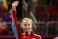 Patricija Spaka, во время игры группы II мира FEDCUP BNP Paribas первой круглой стоковое изображение Patricija Spaka, во время игры группы II мира FEDCUP BNP Paribas первой круглой стоковое изображение