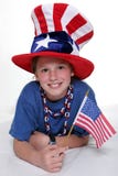 Patriotic Young Girl With Young Patriotic Girl In Laying Position With Flag Royalty Free Stock Images Patriotic Young Girl With Young Patriotic Girl In Laying Position With Flag Royalty Free Stock Images