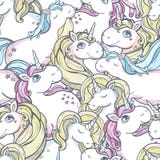 Patroon met eenhoorns stock illustratie Patroon met eenhoorns stock illustratie