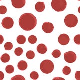 In Patroon Naadloos van rode polka stock illustratie In Patroon Naadloos van rode polka stock illustratie
