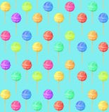 Pattern with lollipop on blue background, royalty free illustration Pattern with lollipop on blue background, royalty free illustration