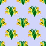 Pattern with yellow flowers vector illustration Pattern with yellow flowers vector illustration
