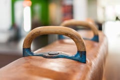 Pausch horse sport device in fitness studio stock photo Pausch horse sport device in fitness studio stock photo