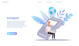 Pay online concept illustration set royalty free illustration Pay online concept illustration set royalty free illustration