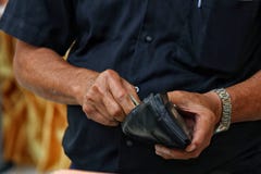 Pay wallet, Old man paid, Money cash paying royalty free stock photo Pay wallet, Old man paid, Money cash paying royalty free stock photo