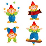Payaso de circo en la acción ilustración del vector Payaso de circo en la acción ilustración del vector