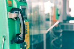 Payphone or public telephone coin and card in Thailand Stock Image Payphone or public telephone coin and card in Thailand Stock Image