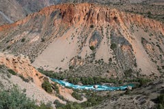 Paysage accidenté dans les montagnes de fan Pamir tajikistan photographie stock Paysage accidenté dans les montagnes de fan Pamir tajikistan photographie stock