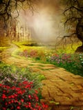 Paysage d'imagination avec un vieux château