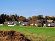 Paysage de campagne de village photos libres de droits Paysage de campagne de village photos libres de droits