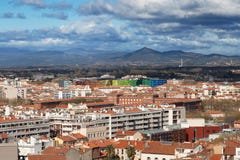 Paysage urbain de Perpignan photographie stock Paysage urbain de Perpignan photographie stock