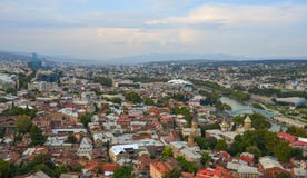 Paysage urbain de Tbilisi, la G?orgie image libre de droits Paysage urbain de Tbilisi, la G?orgie image libre de droits